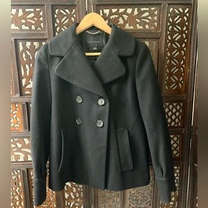 Banana Republic Black wool Peacoat size small